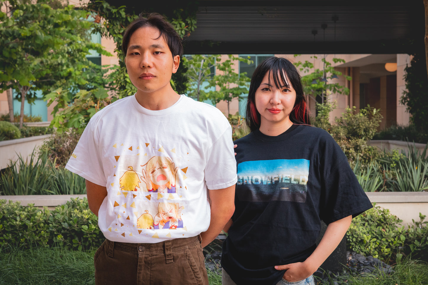 Fate/strange Fake T-shirt Saber & Ayaka Sajyou Type-B