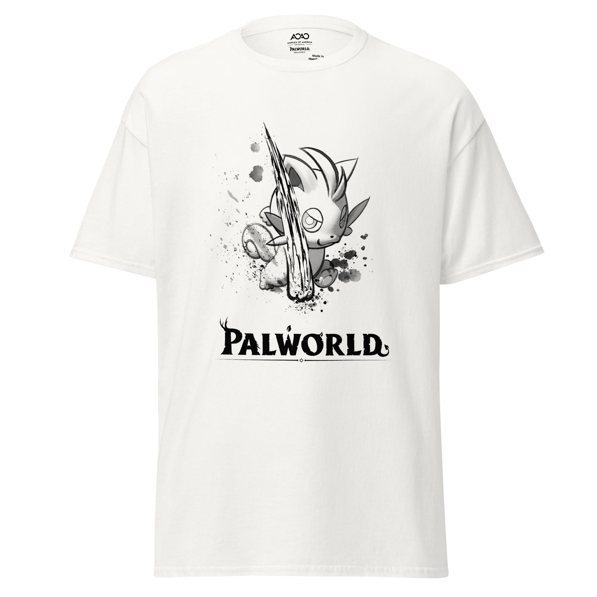 PALEDUSK PDWORLD shirt イラストシャツ 白　【5-3】 Palworld Cattiva Ink T-shirt – YABAI STOP